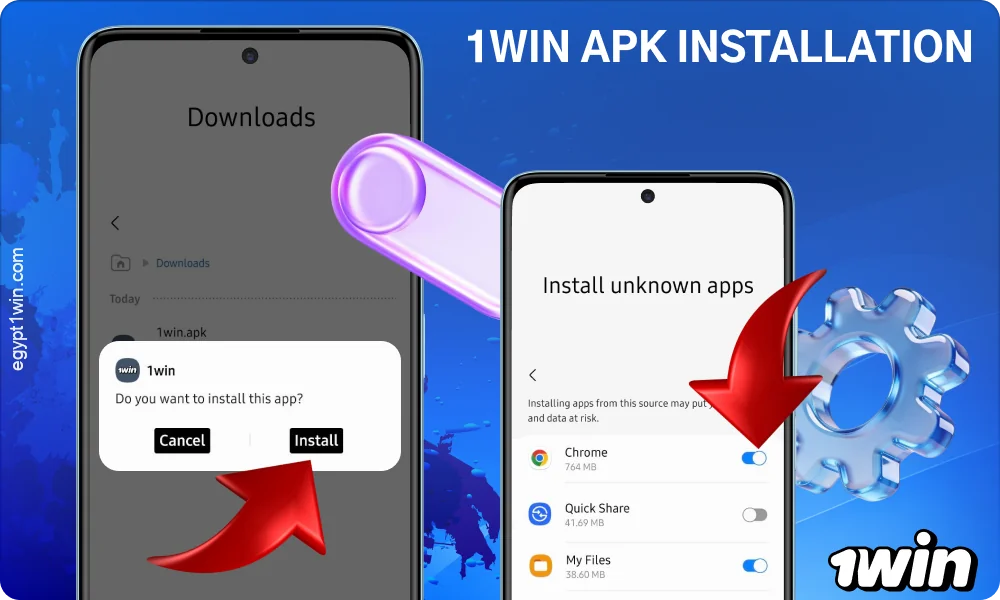To install the 1win APK file, open the file you downloaded and complete the app installation process