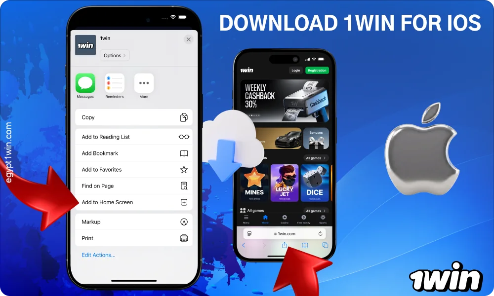 Follow a few simple steps to install the 1win app for iOS